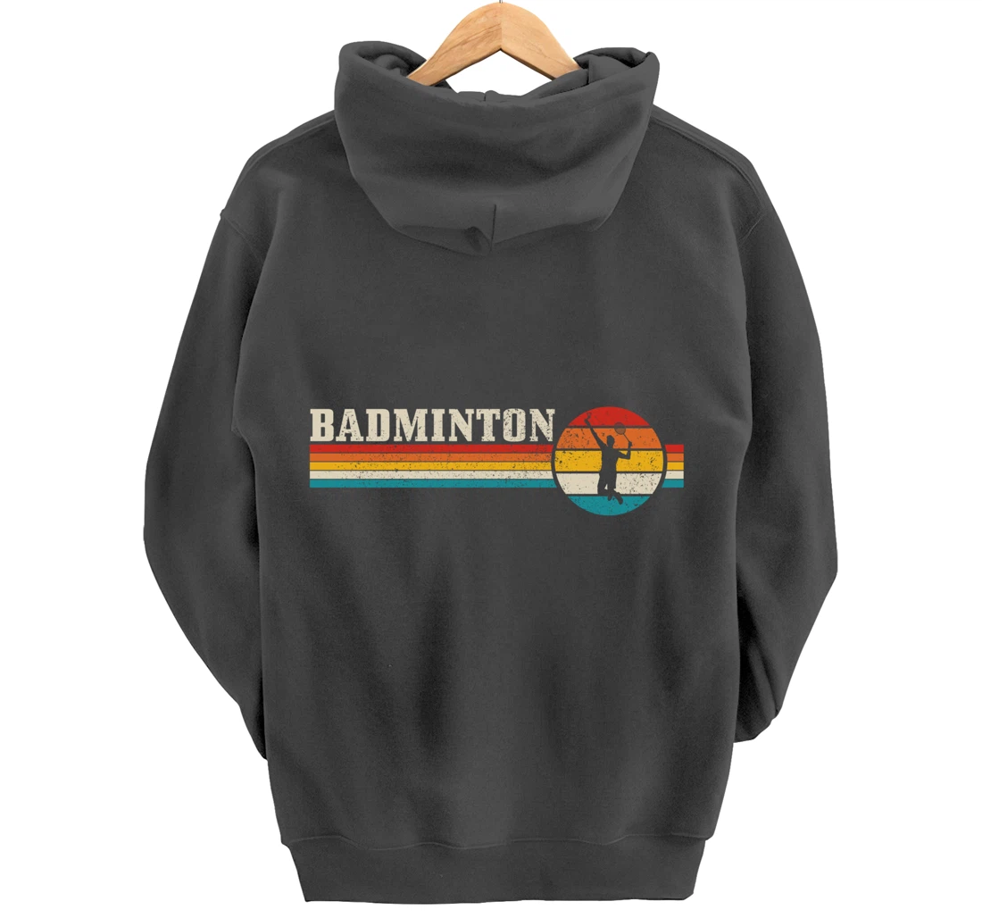 Badminton Player Vintage Badminton Pullover Hoodie