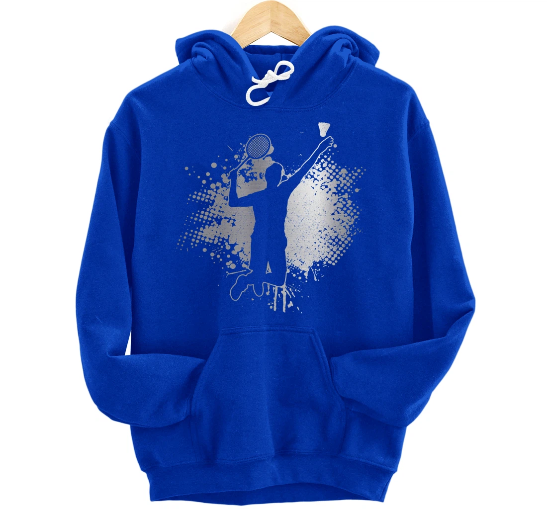 Badminton Player Vintage Badminton Pullover Hoodie