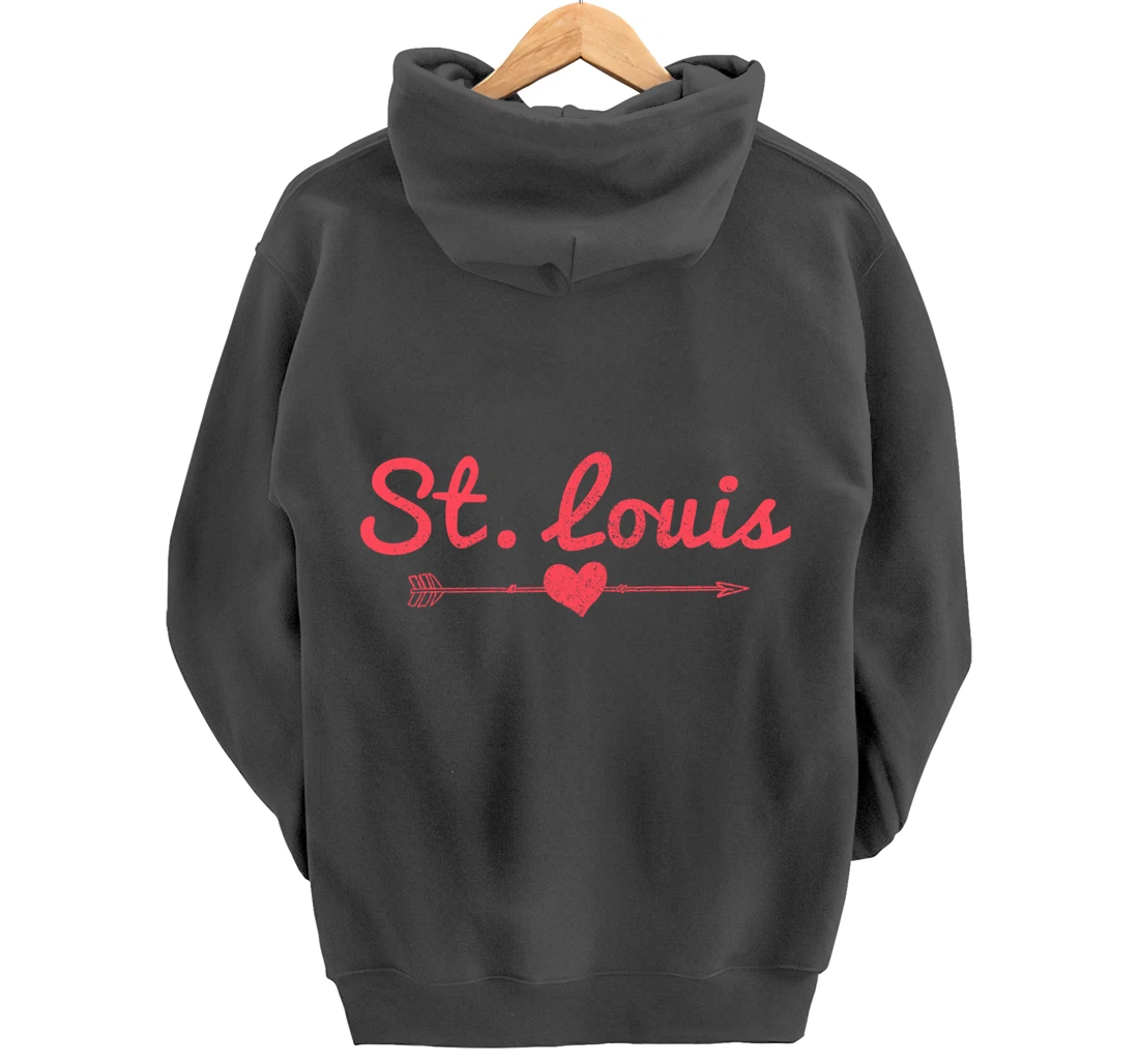 St. Louis Missouri Arrow Heart Pride Pullover Hoodie