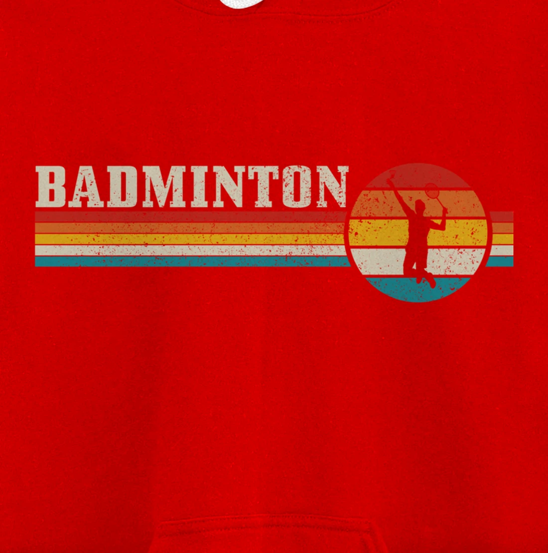 Badminton Player Vintage Badminton Pullover Hoodie