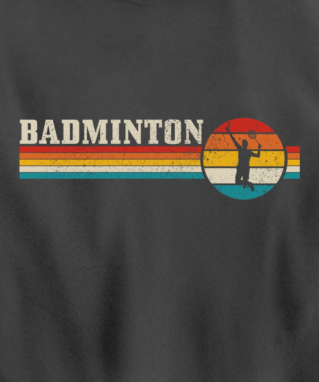 Badminton Player Vintage Badminton Pullover Hoodie