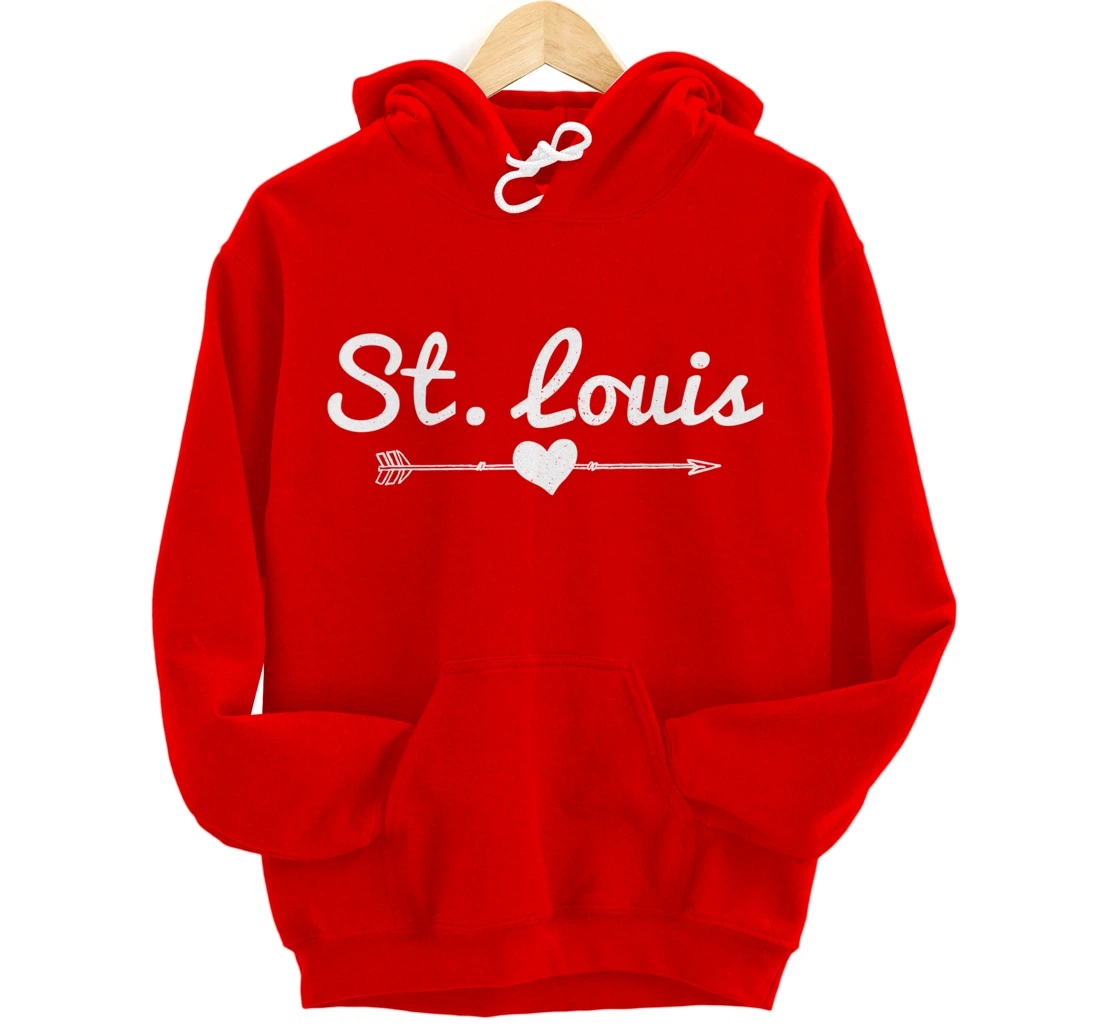 St. Louis Missouri Arrow Heart Pride Pullover Hoodie