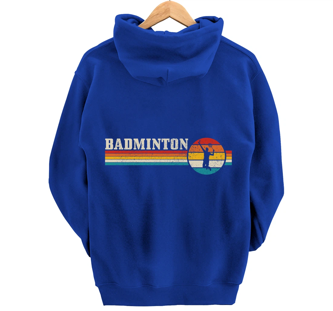 Badminton Player Vintage Badminton Pullover Hoodie