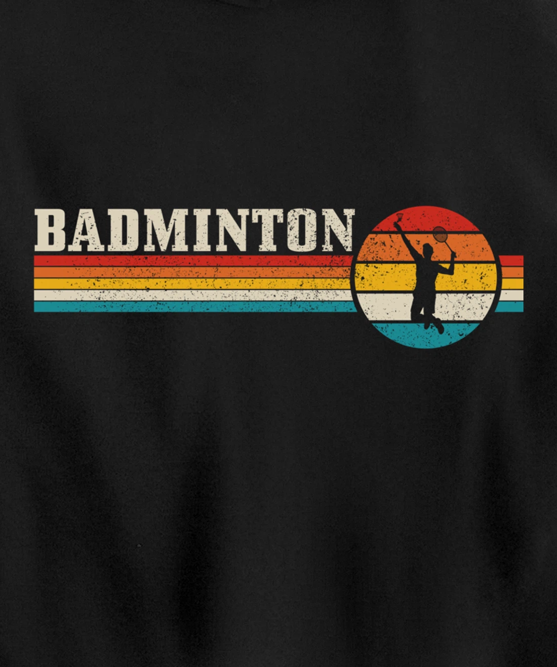 Badminton Player Vintage Badminton Pullover Hoodie