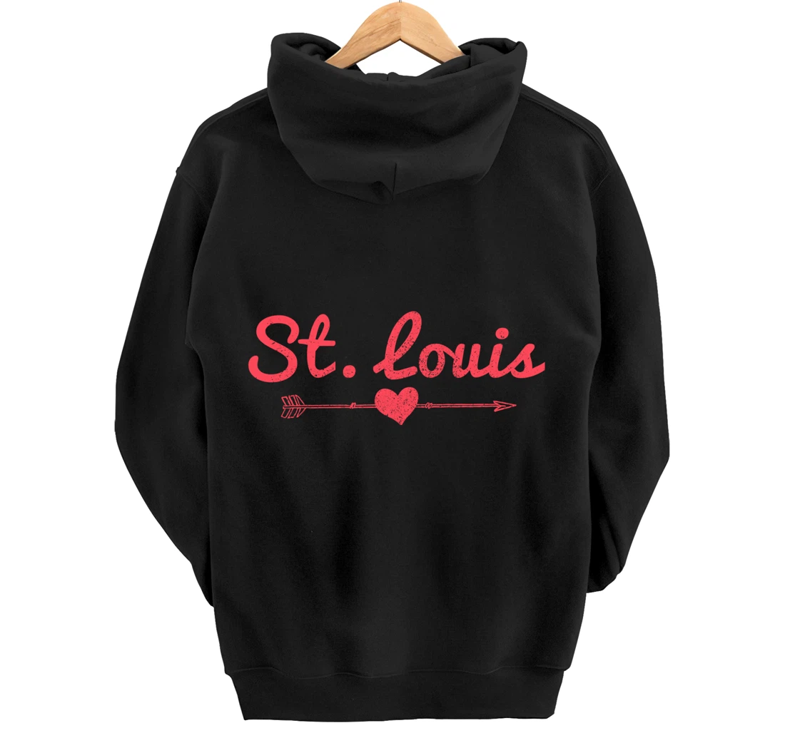 St. Louis Missouri Arrow Heart Pride Pullover Hoodie