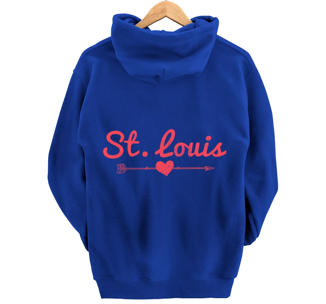 St. Louis Missouri Arrow Heart Pride Pullover Hoodie