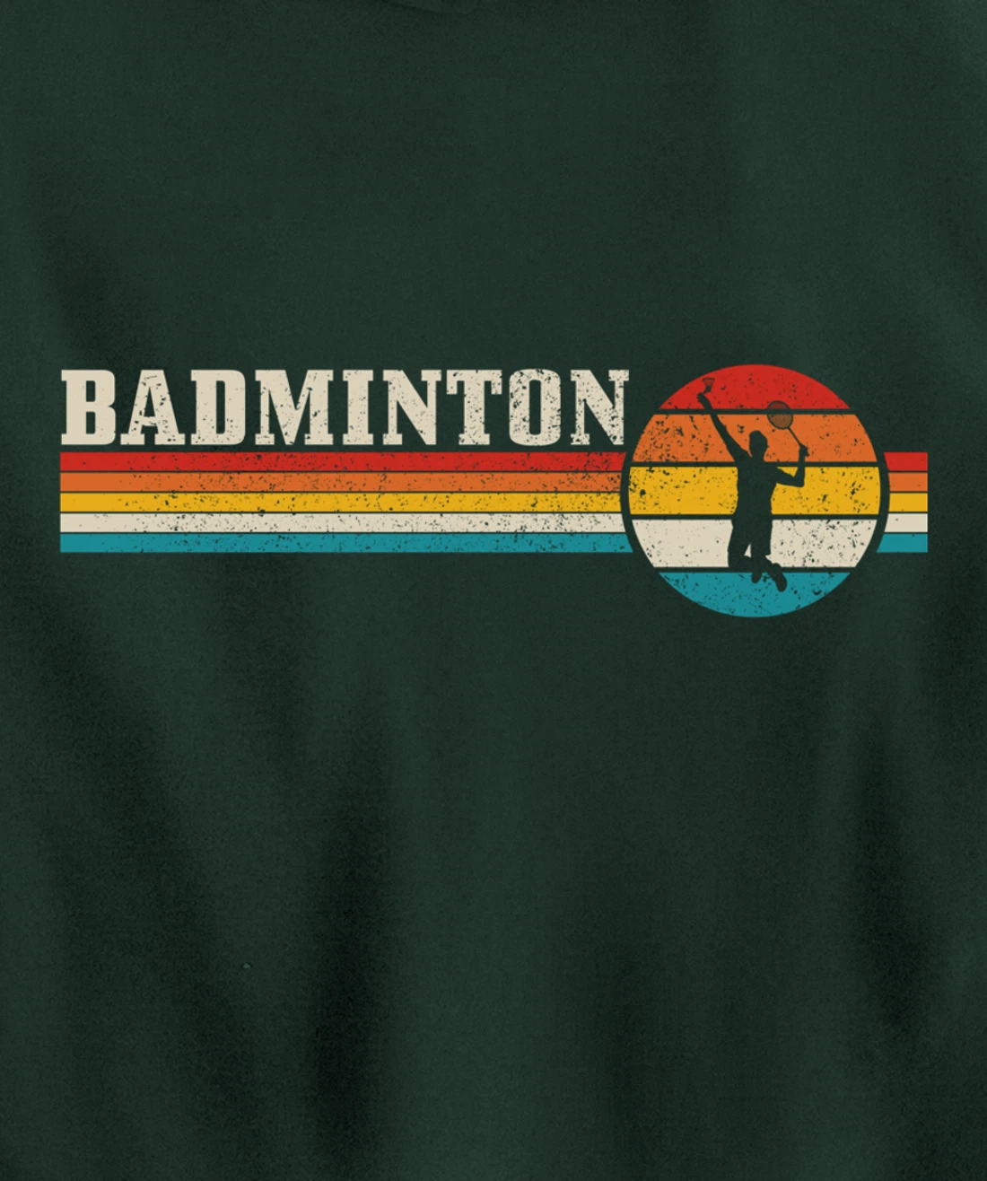 Badminton Player Vintage Badminton Pullover Hoodie