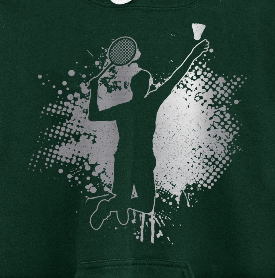 Badminton Player Vintage Badminton Pullover Hoodie