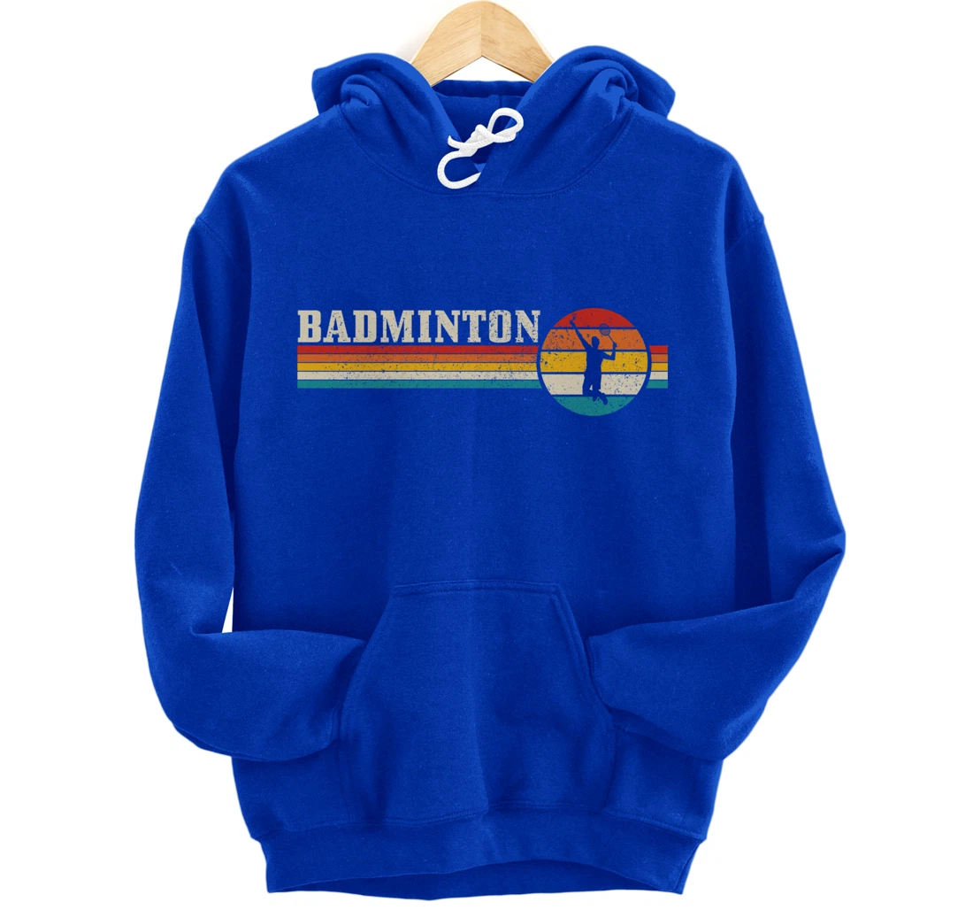 Badminton Player Vintage Badminton Pullover Hoodie