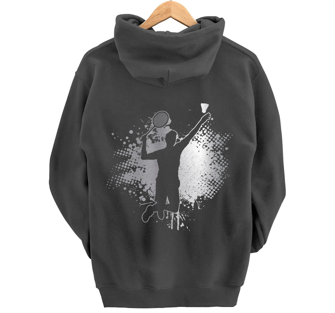 Badminton Player Vintage Badminton Pullover Hoodie