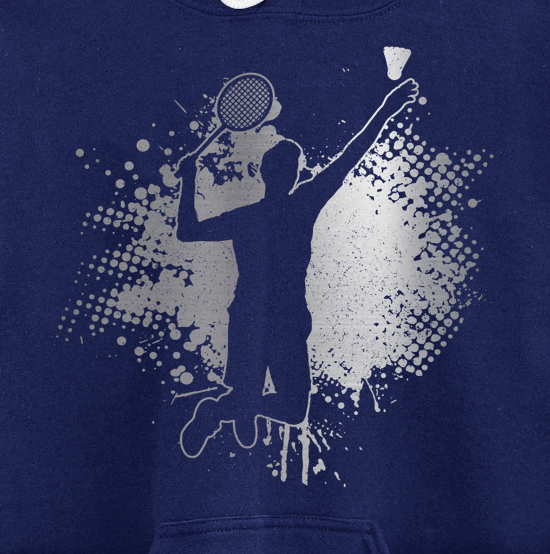 Badminton Player Vintage Badminton Pullover Hoodie