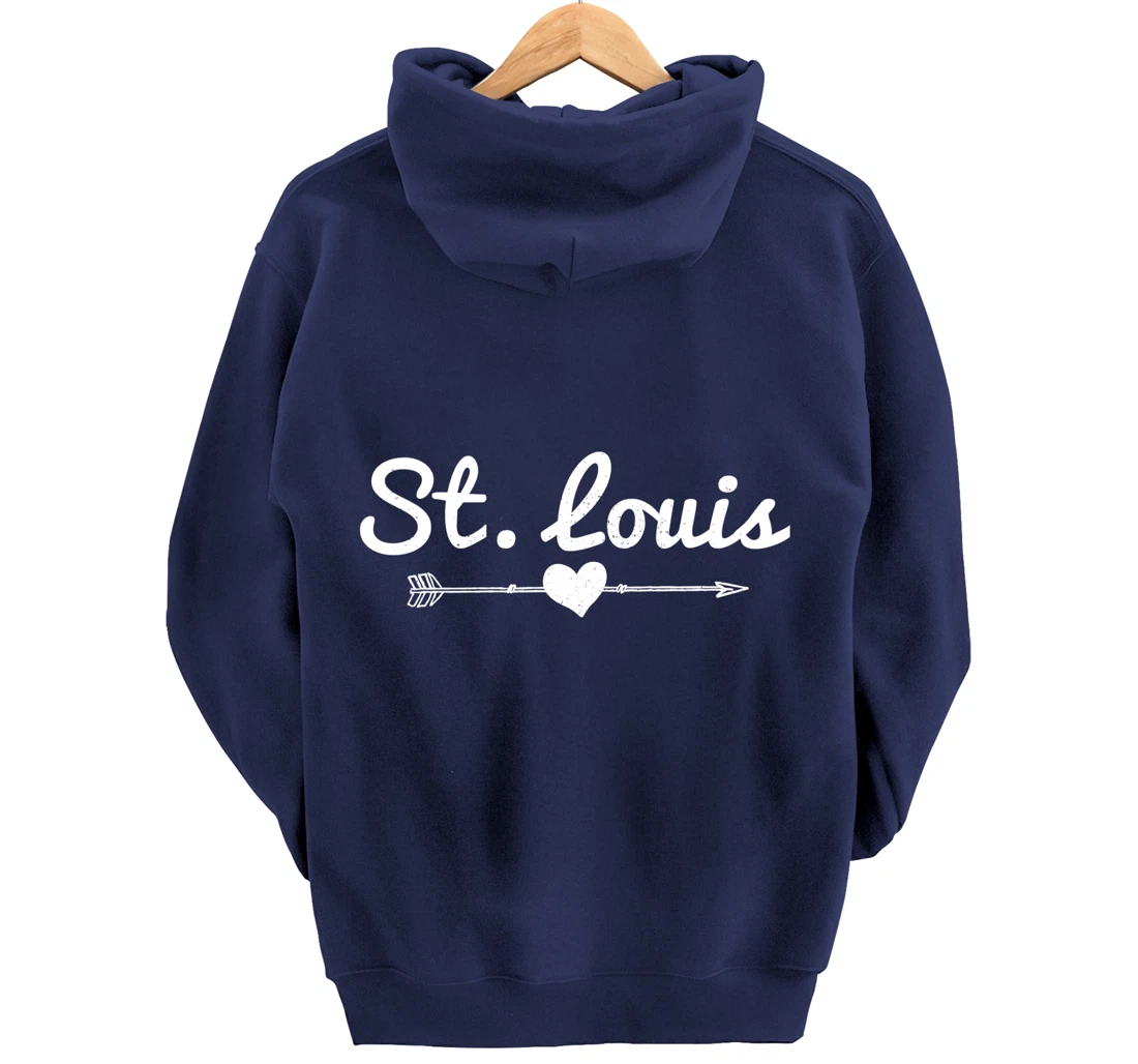 St. Louis Missouri Arrow Heart Pride Pullover Hoodie
