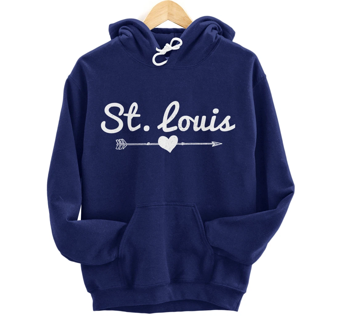 St. Louis Missouri Arrow Heart Pride Pullover Hoodie