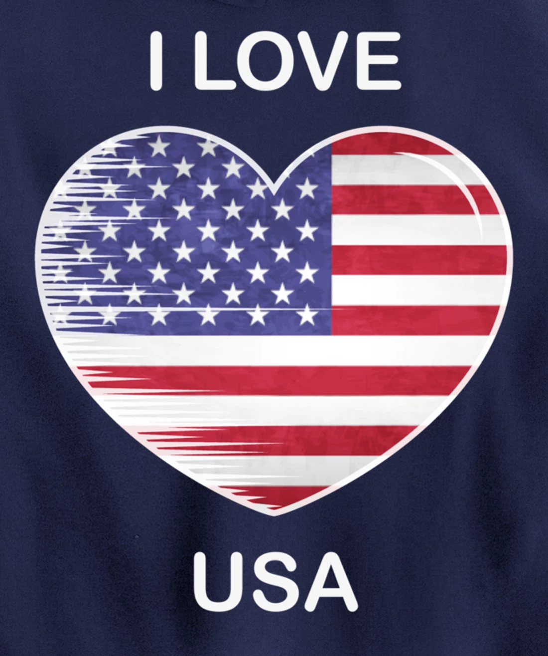 I Love America, My Home, My Country, Heart USA Pullover Hoodie