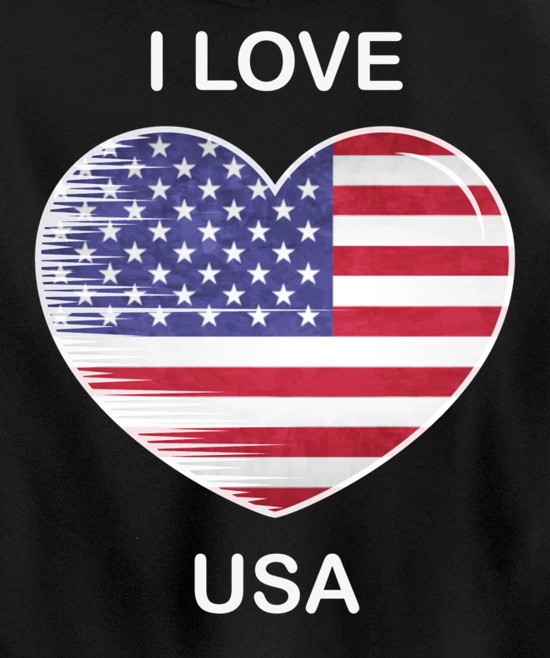 I Love America, My Home, My Country, Heart USA Pullover Hoodie