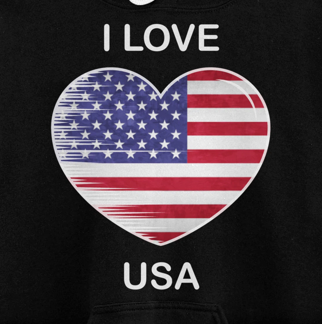 I Love America, My Home, My Country, Heart USA Pullover Hoodie