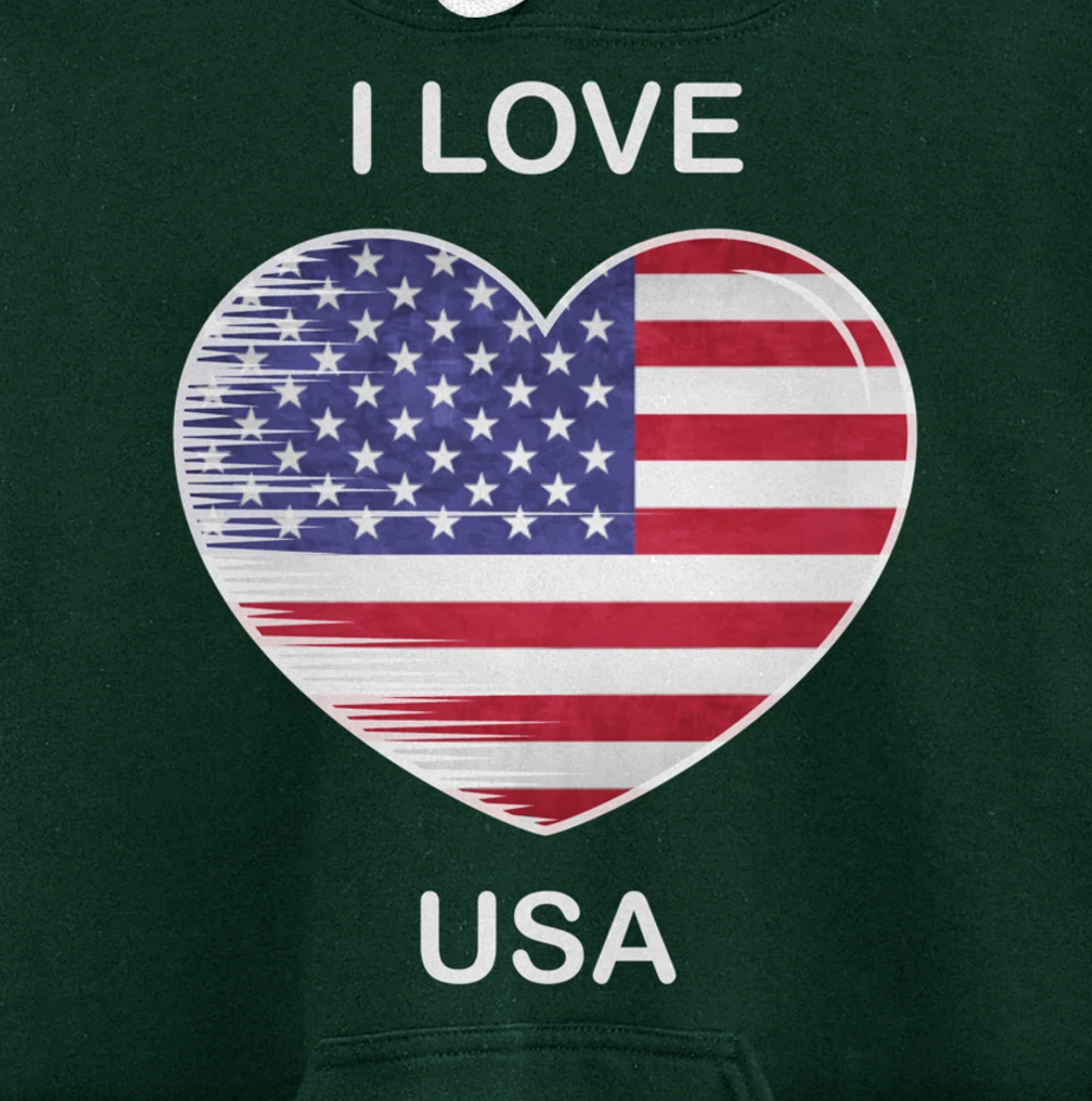 I Love America, My Home, My Country, Heart USA Pullover Hoodie
