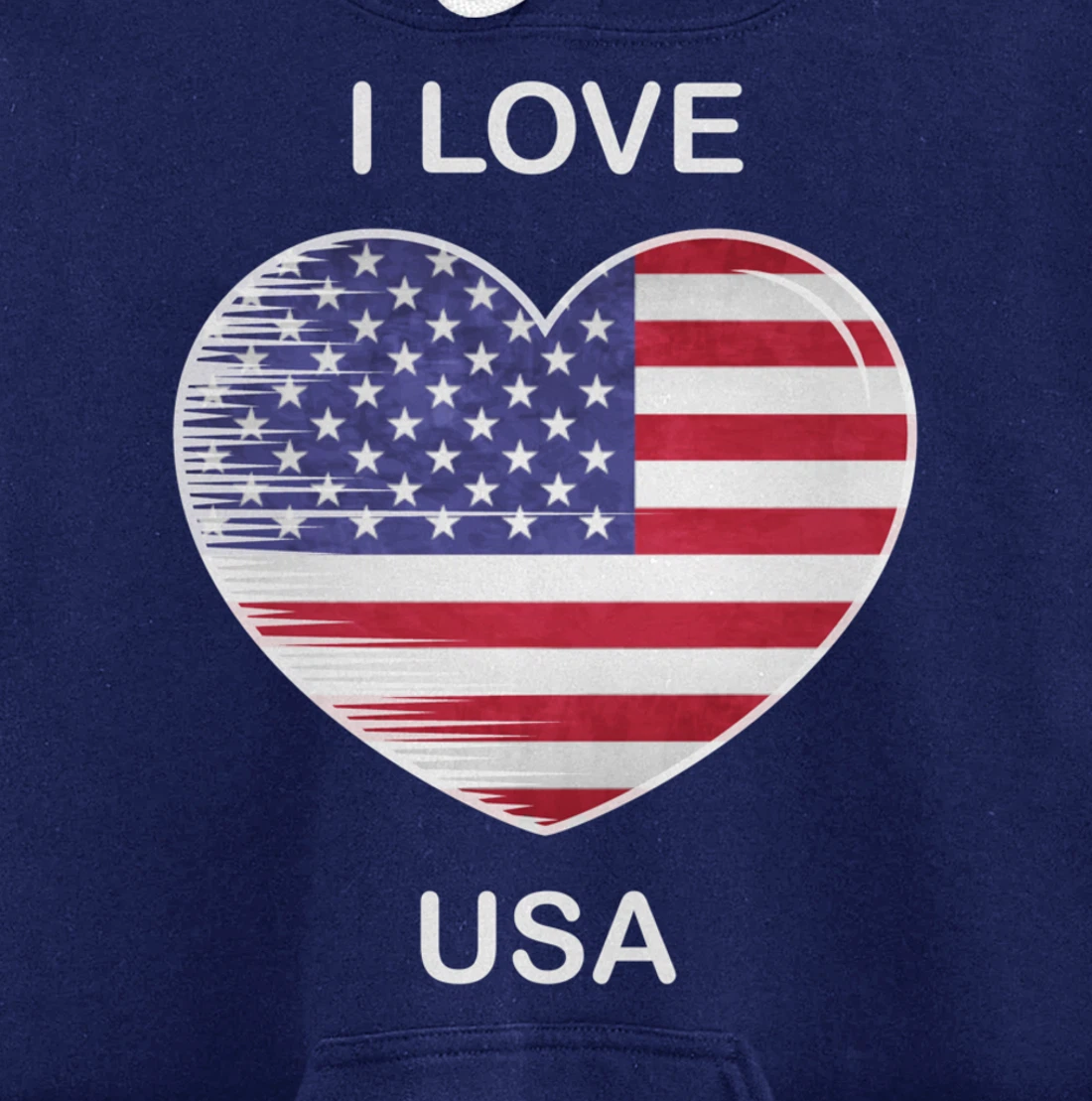 I Love America, My Home, My Country, Heart USA Pullover Hoodie