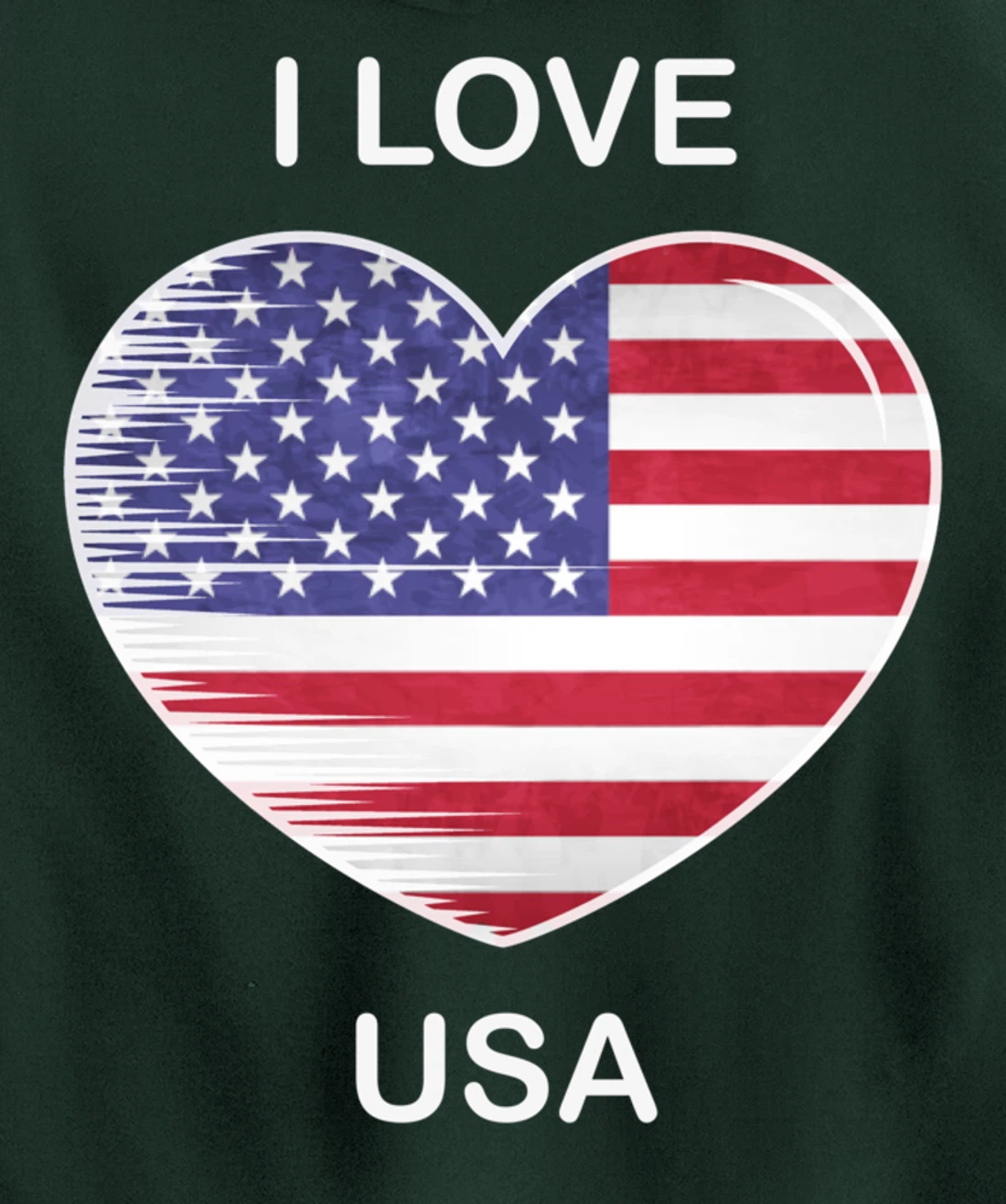 I Love America, My Home, My Country, Heart USA Pullover Hoodie