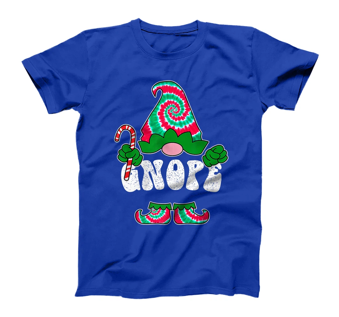 Nope Gnope Funny Christmas Gnome Christmas Holiday Tie Dye T-Shirt, Women T-Shirt