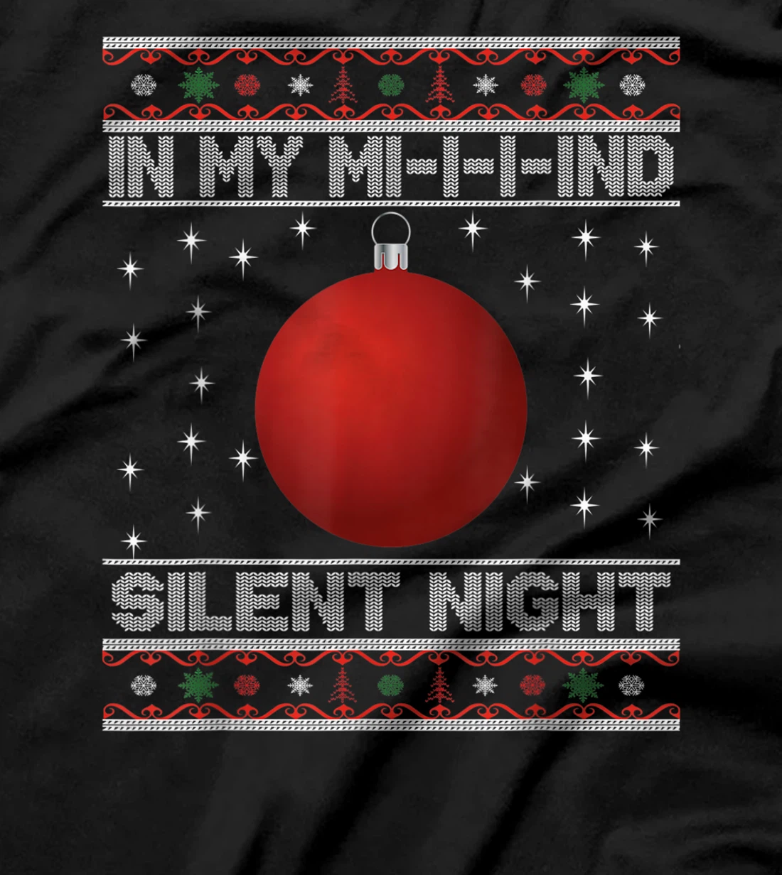 In My Mind Funny Black Family Matching Christmas Pajama T-Shirt, Kid T-Shirt and Women T-Shirt