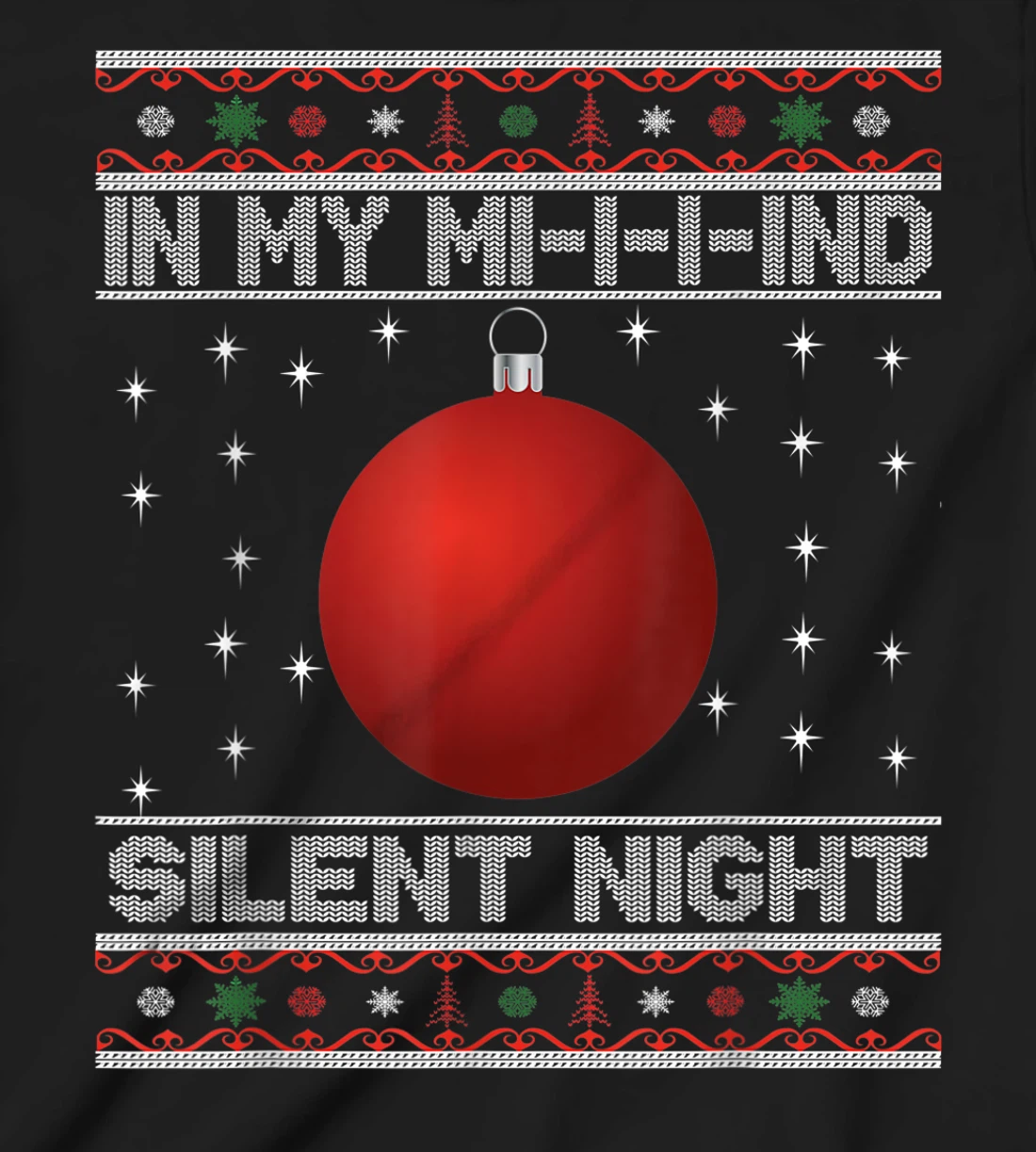 In My Mind Funny Black Family Matching Christmas Pajama T-Shirt, Kid T-Shirt and Women T-Shirt