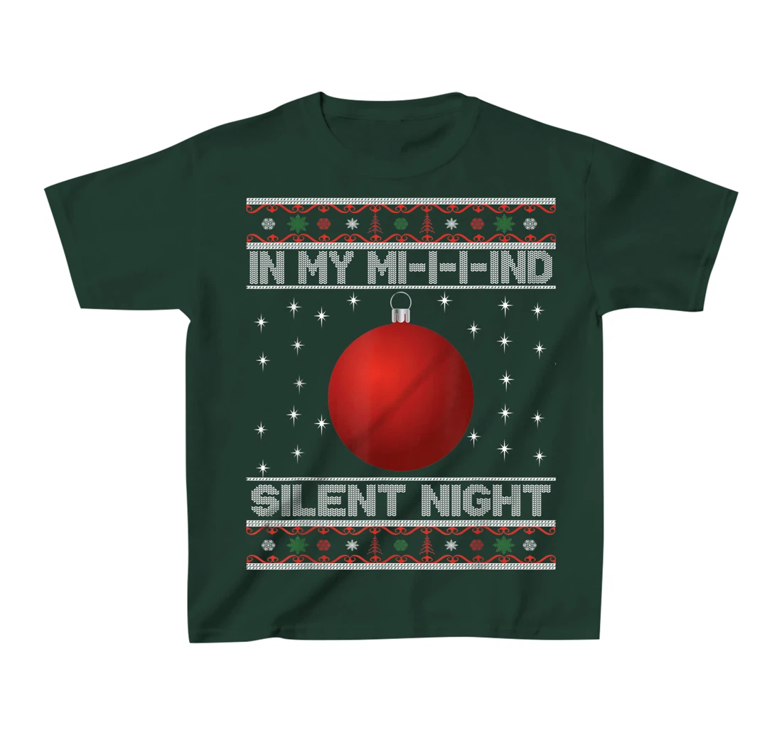 In My Mind Funny Black Family Matching Christmas Pajama T-Shirt, Kid T-Shirt and Women T-Shirt