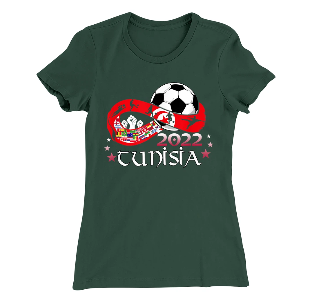 Proud Tunisia Flag Soccer Football Festival Team Danish 2022 T-Shirt, Kid T-Shirt and Women T-Shirt
