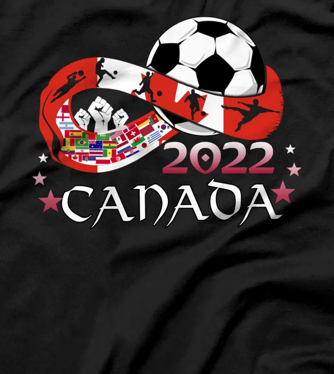 Proud Canada Flag Soccer Football Festival Team Canadian T-Shirt