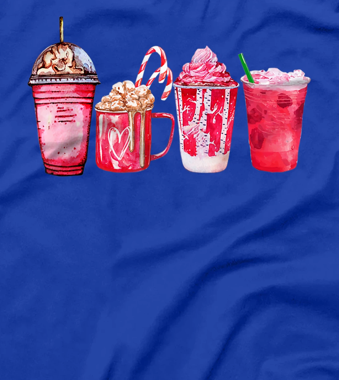 Valentine Coffee Heart Iced Coffee Lover Valentine Day Women T-Shirt