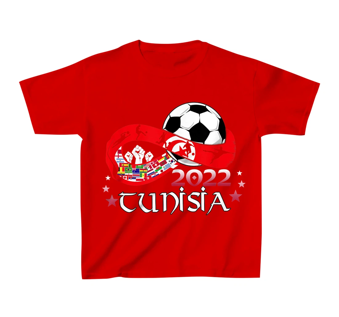 Proud Tunisia Flag Soccer Football Festival Team Danish 2022 T-Shirt, Kid T-Shirt and Women T-Shirt