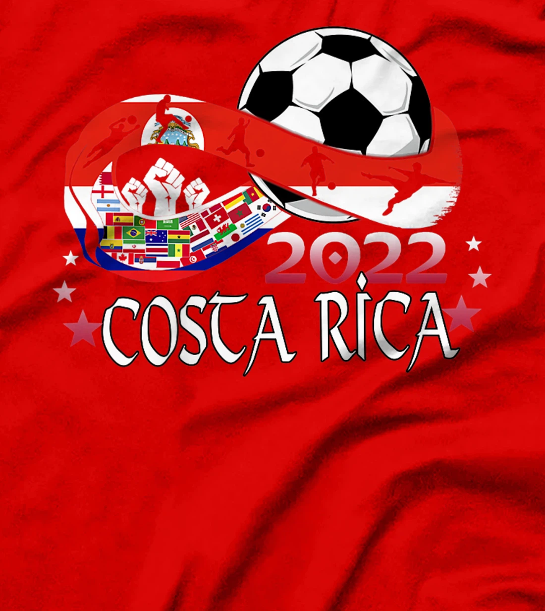 Costa Rica Flag Soccer Football Festival Team Costa Ricans T-Shirt, Kid T-Shirt and Women T-Shirt