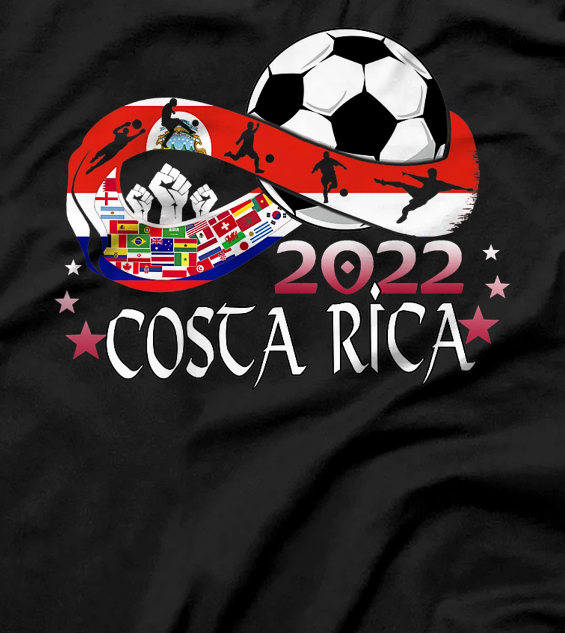 Costa Rica Flag Soccer Football Festival Team Costa Ricans T-Shirt, Kid T-Shirt and Women T-Shirt