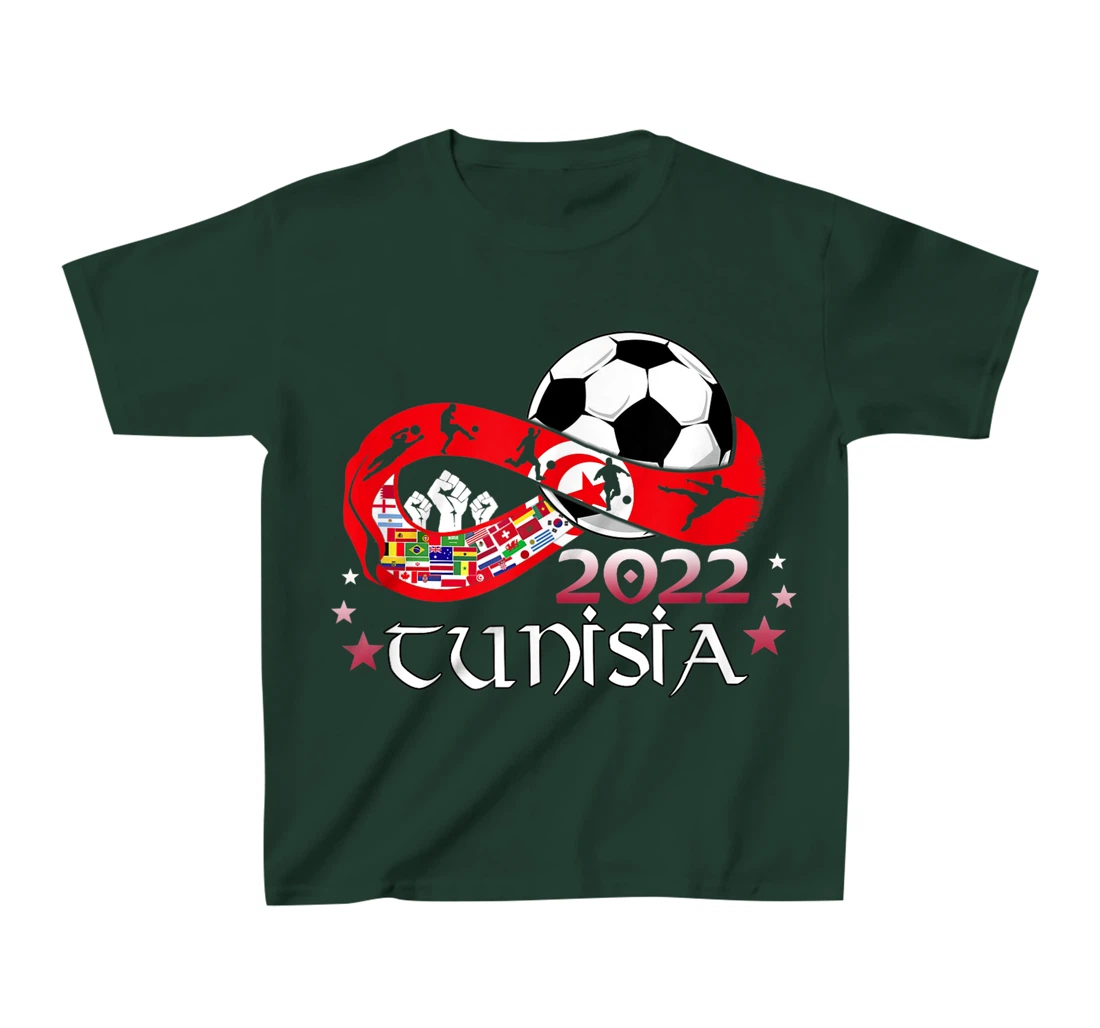 Proud Tunisia Flag Soccer Football Festival Team Danish 2022 T-Shirt, Kid T-Shirt and Women T-Shirt