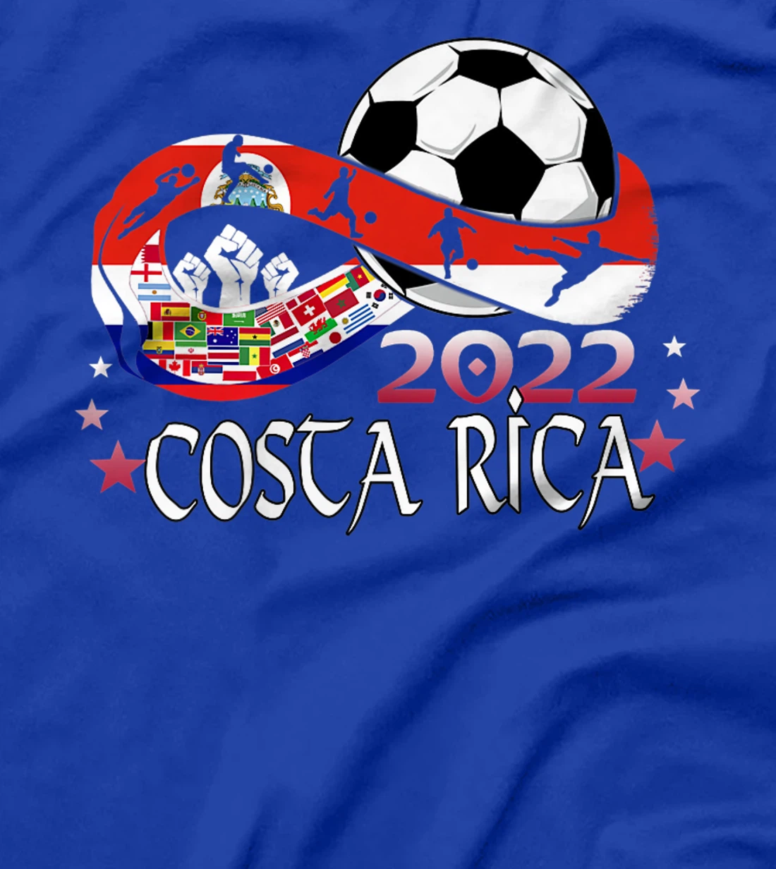 Costa Rica Flag Soccer Football Festival Team Costa Ricans T-Shirt, Kid T-Shirt and Women T-Shirt