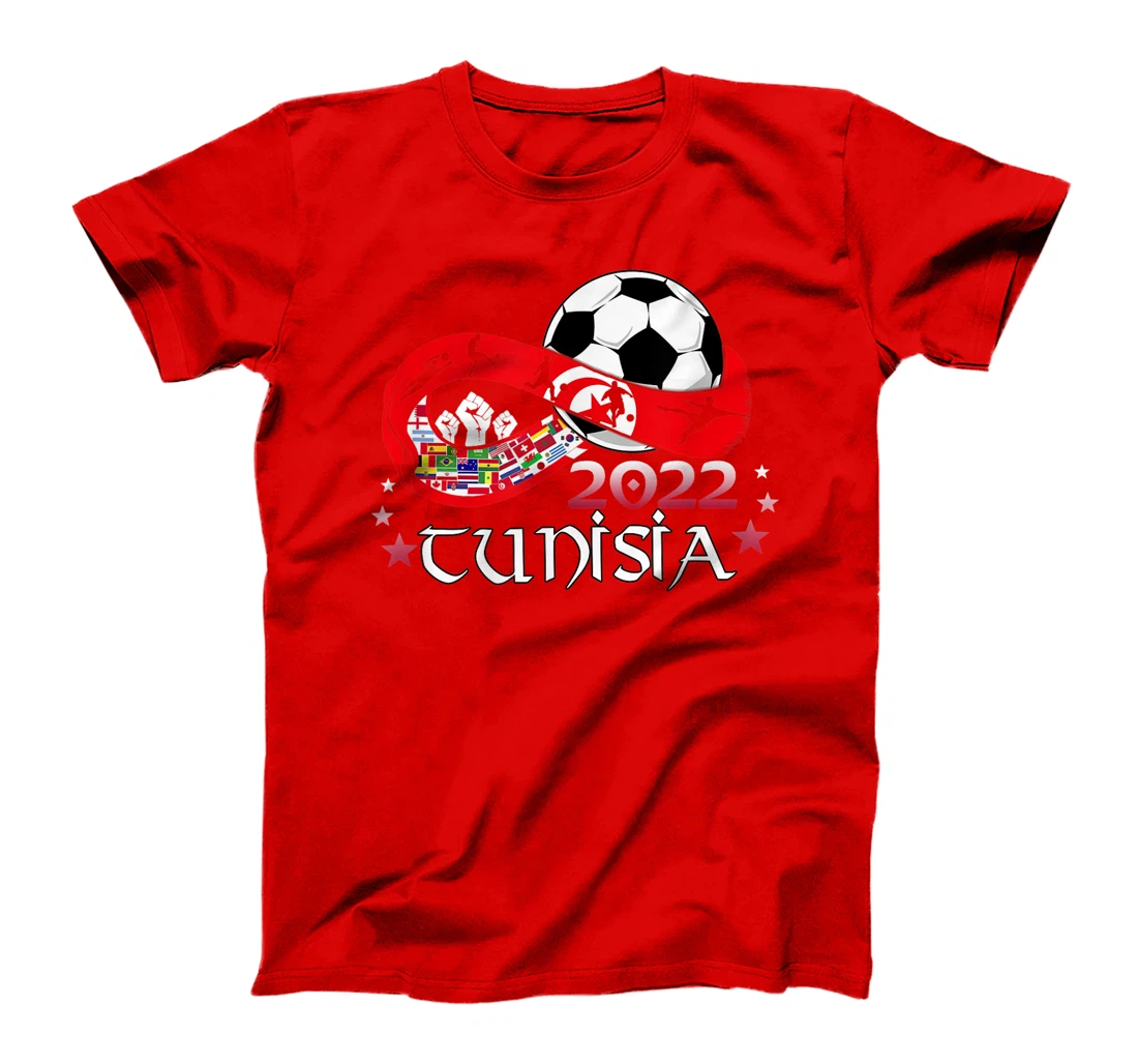 Proud Tunisia Flag Soccer Football Festival Team Danish 2022 T-Shirt, Kid T-Shirt and Women T-Shirt