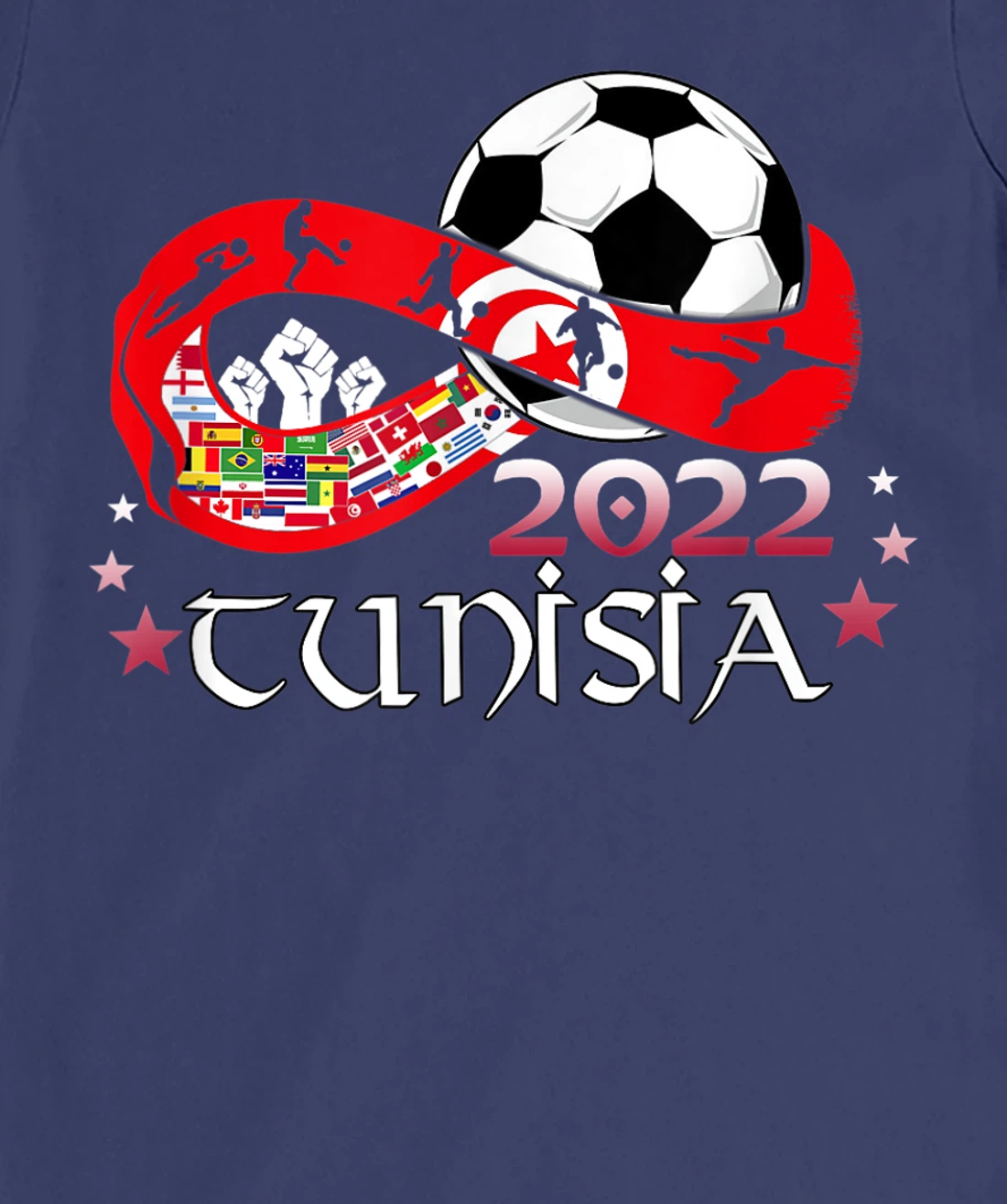 Proud Tunisia Flag Soccer Football Festival Team Danish 2022 T-Shirt, Kid T-Shirt and Women T-Shirt