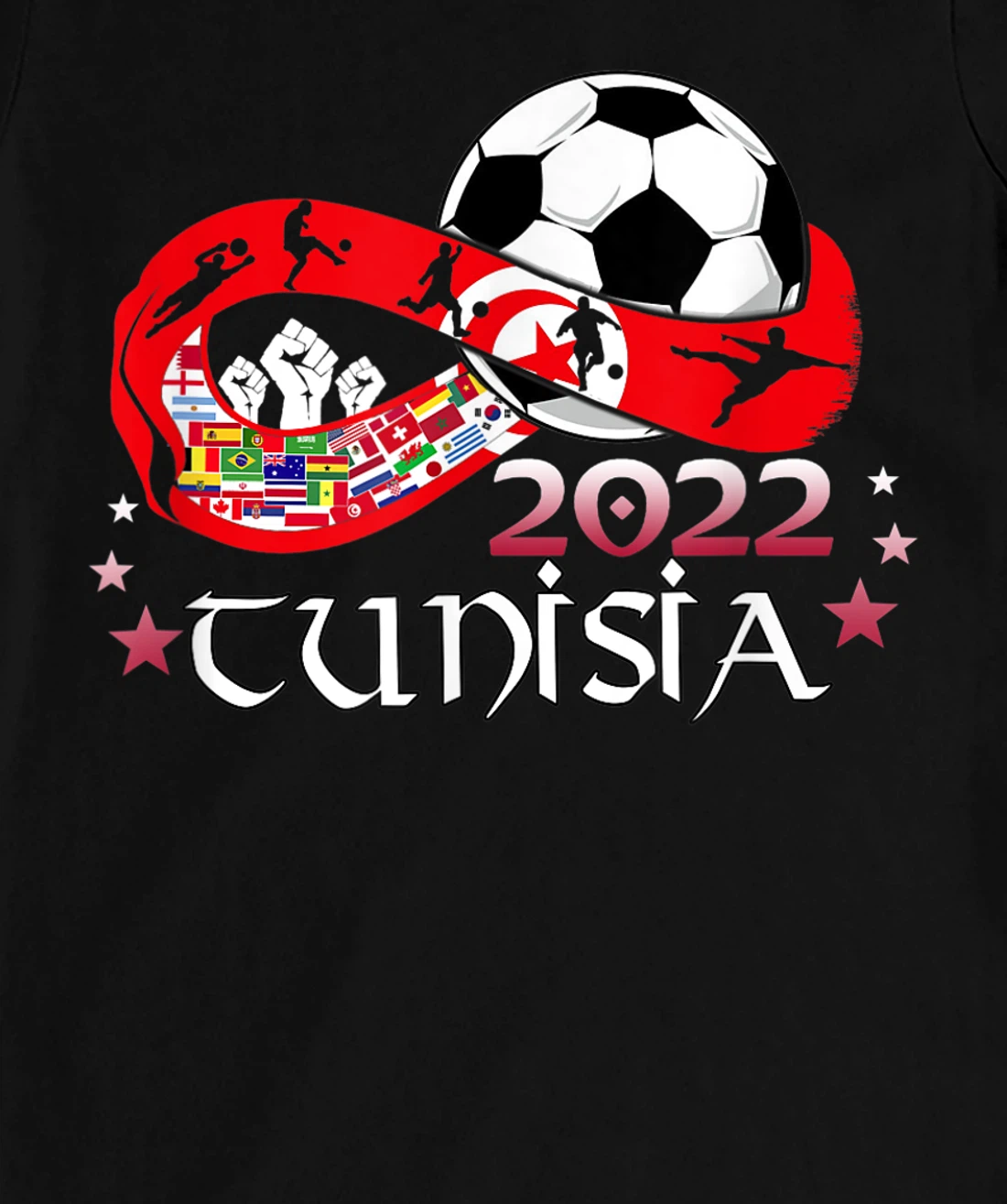 Proud Tunisia Flag Soccer Football Festival Team Danish 2022 T-Shirt, Kid T-Shirt and Women T-Shirt