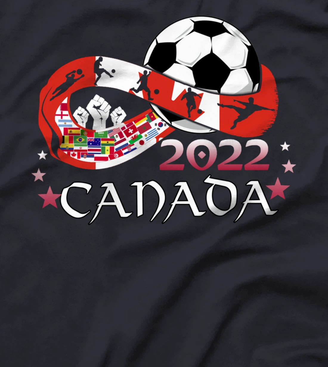 Proud Canada Flag Soccer Football Festival Team Canadian T-Shirt