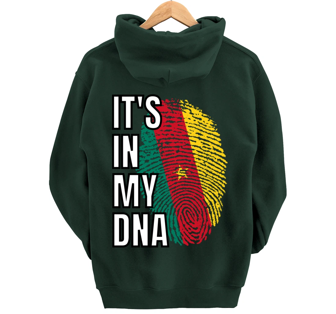 Its In My DNA Cameroonian Flag Cameroon Fingerprint Pullover Hoodie