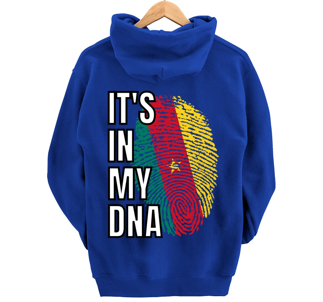 Its In My DNA Cameroonian Flag Cameroon Fingerprint Pullover Hoodie