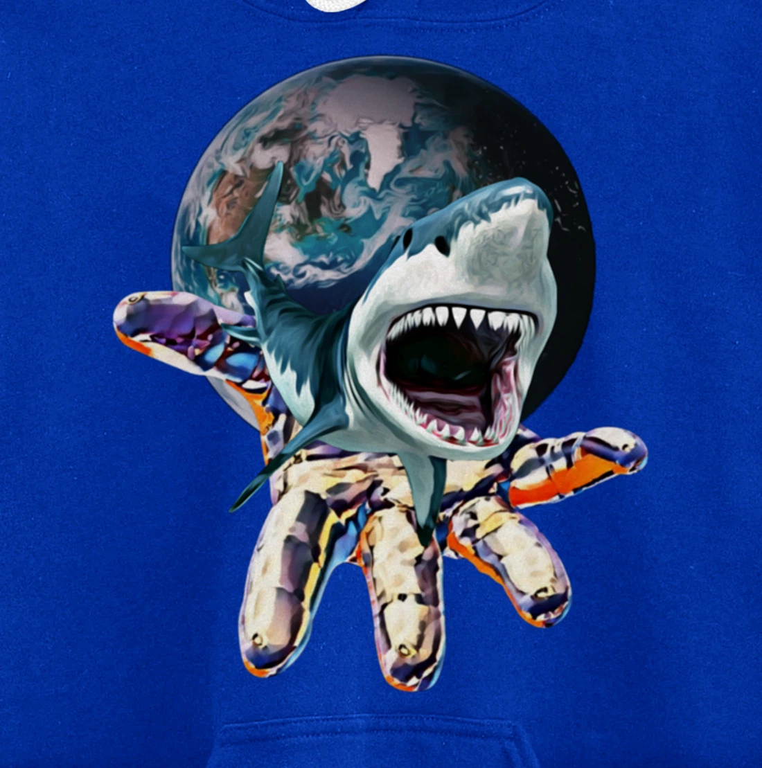 Great White Shark colorful Sharks Predator Shark Pullover Hoodie