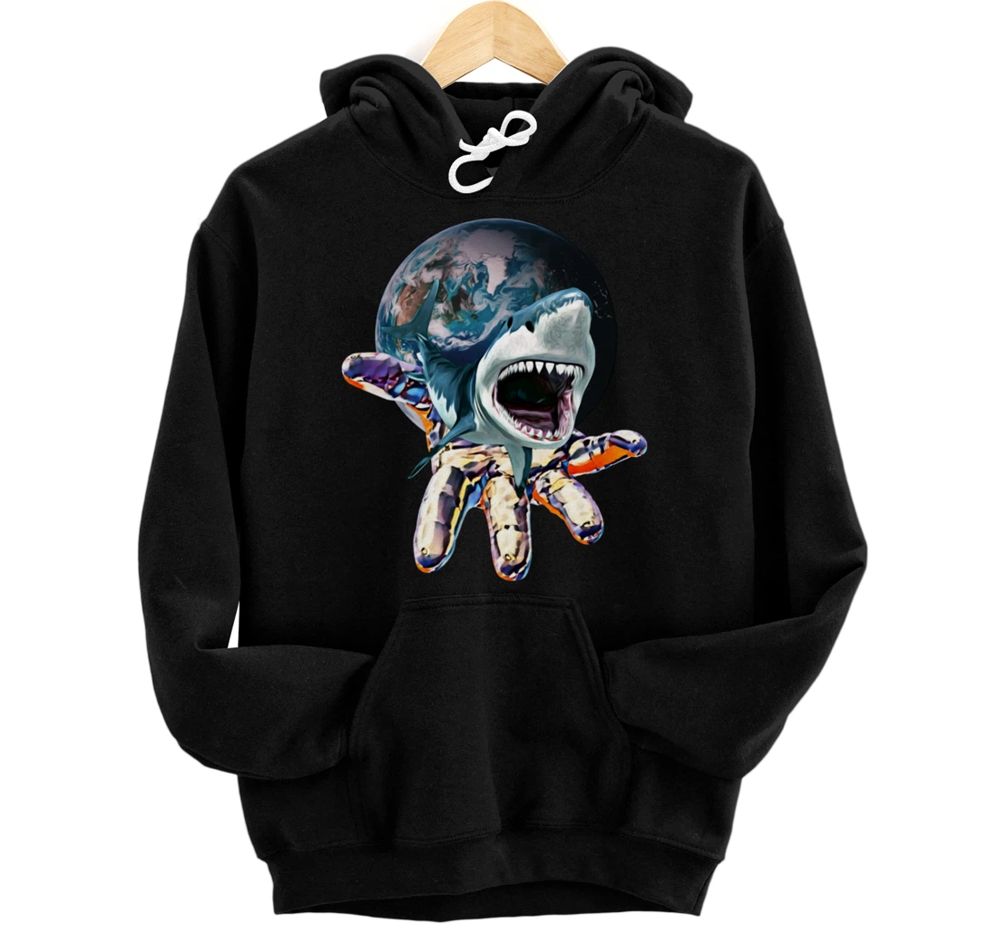 Great White Shark colorful Sharks Predator Shark Pullover Hoodie