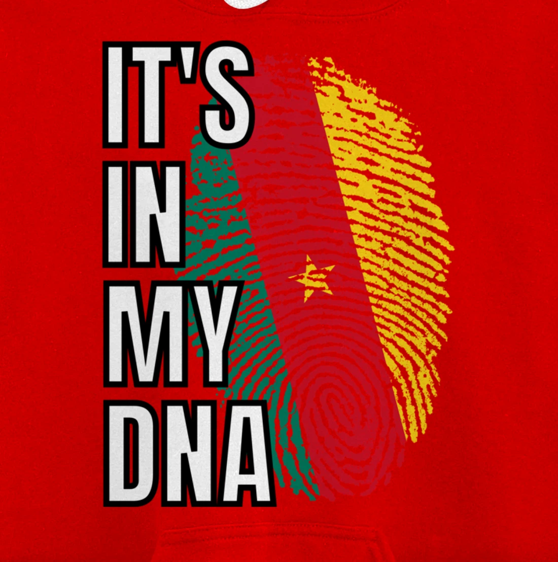 Its In My DNA Cameroonian Flag Cameroon Fingerprint Pullover Hoodie