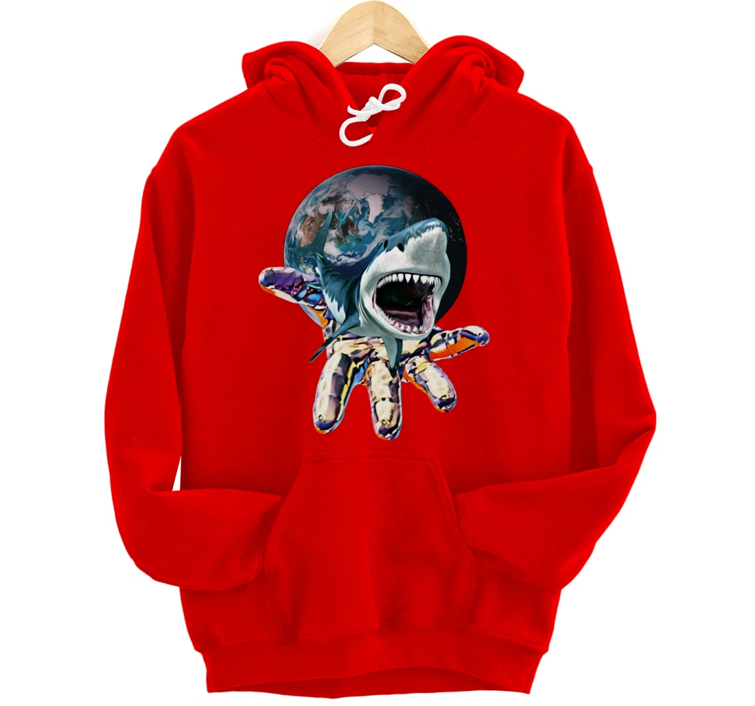 Great White Shark colorful Sharks Predator Shark Pullover Hoodie