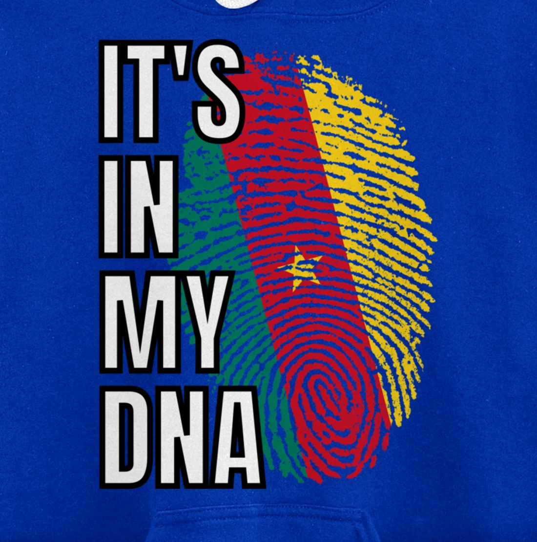 Its In My DNA Cameroonian Flag Cameroon Fingerprint Pullover Hoodie