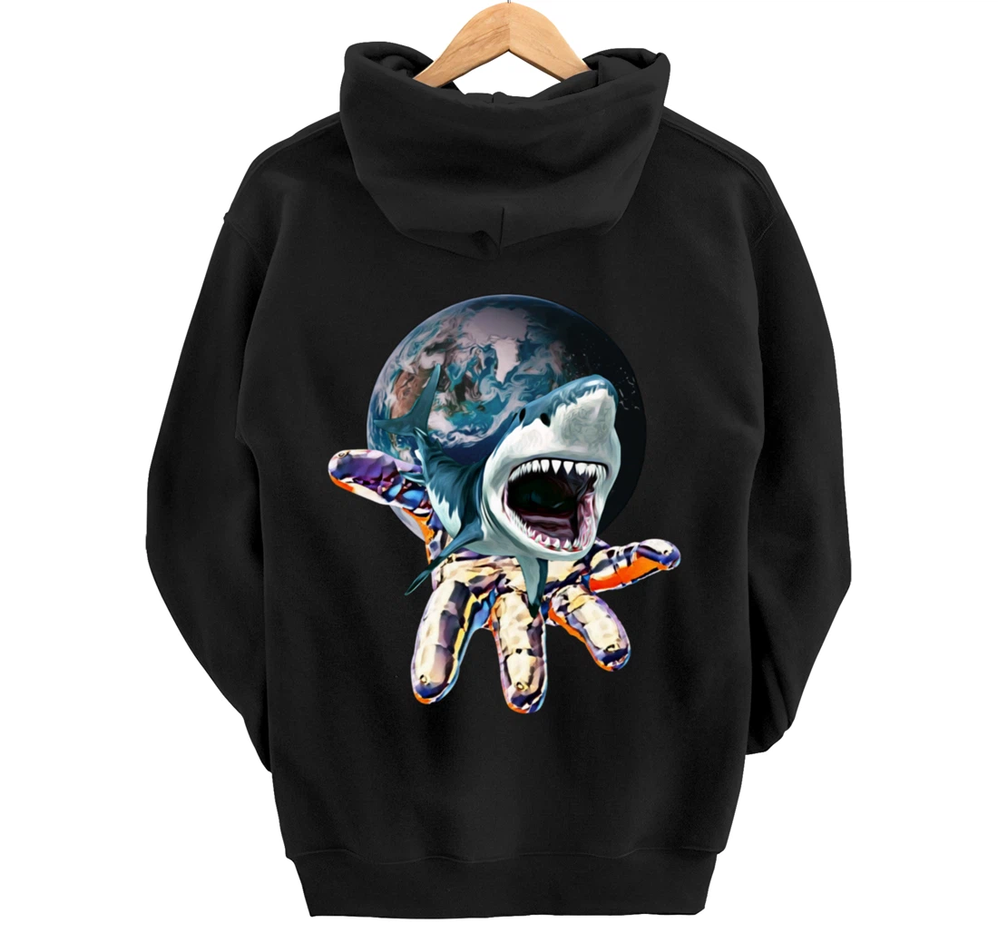 Great White Shark colorful Sharks Predator Shark Pullover Hoodie