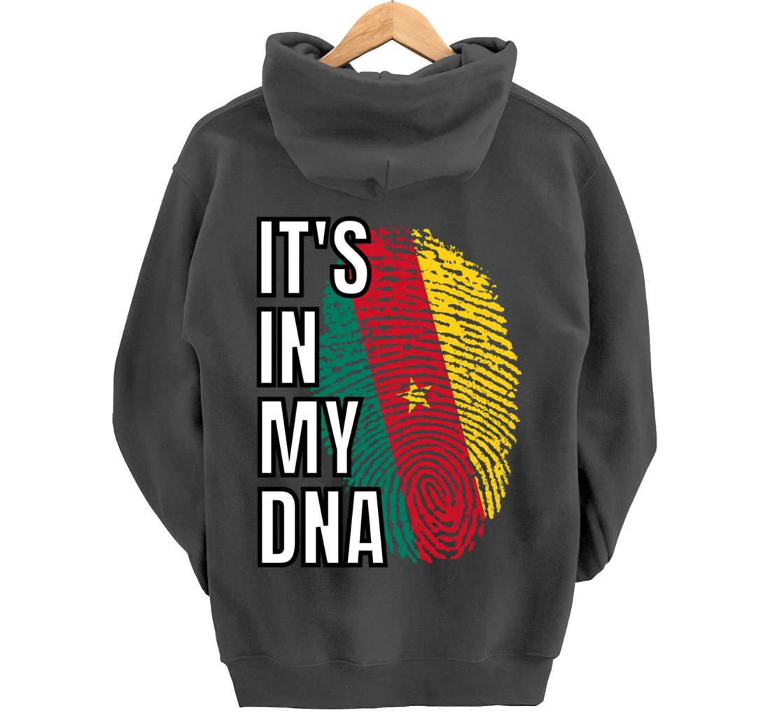 Its In My DNA Cameroonian Flag Cameroon Fingerprint Pullover Hoodie