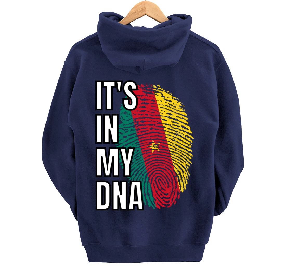 Its In My DNA Cameroonian Flag Cameroon Fingerprint Pullover Hoodie