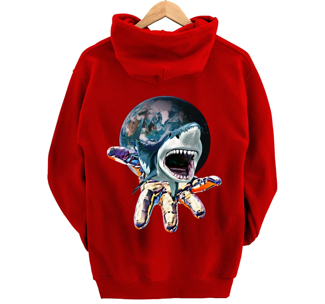 Great White Shark colorful Sharks Predator Shark Pullover Hoodie